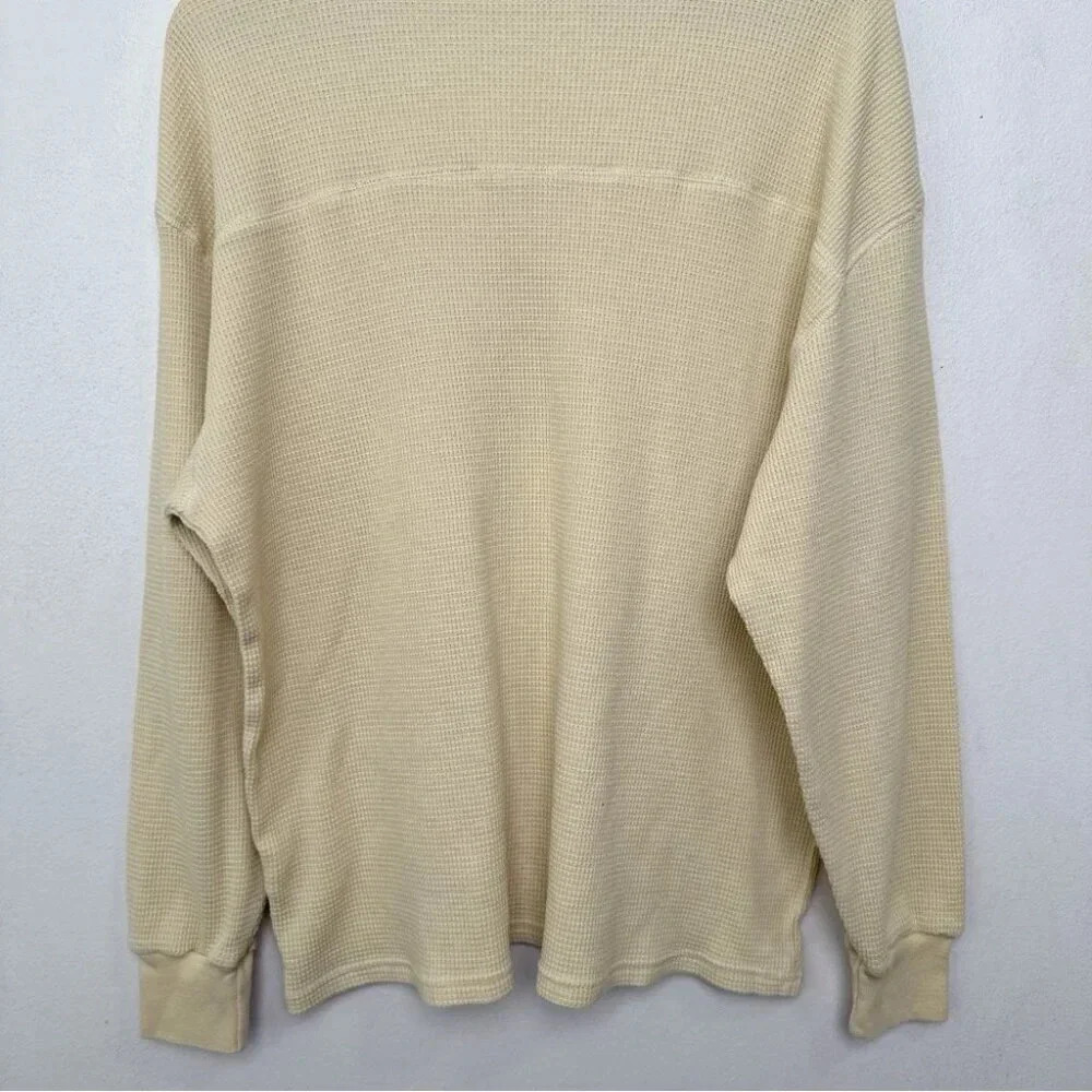 Aritzia Womens Tna Small Waffle  Yellow Long Sleeve Top - Picture 13 of 14